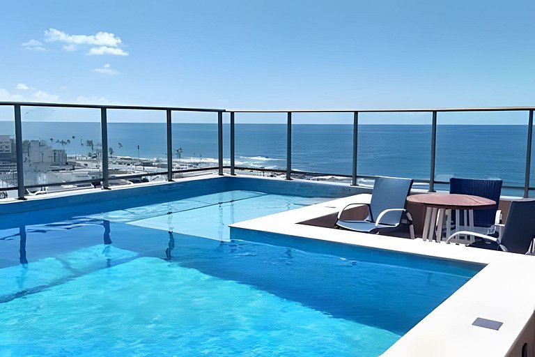 CA211 Studio Aconchego Vista Mar & Piscina Rooftop