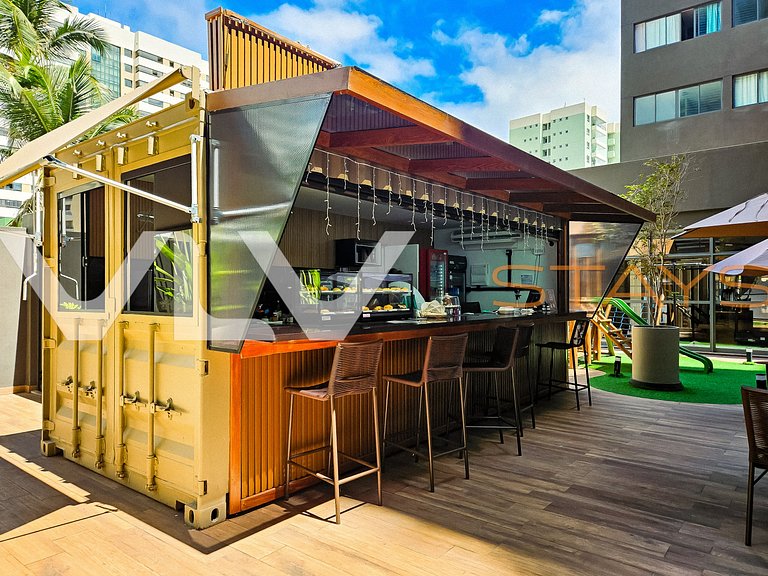 ART440 Studio com vista parcial do mar by VLV Stays